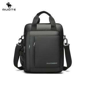AUOTE กระเป๋าเอกสารผู้ชายสำหรับธุรกิจกระเป๋าสะพายไหล่กระเป๋าคาดลำตัวกันน้ำ Tas Rekreasi ความจุมากกระเป๋าเอกสารกระเป๋าสะพายไหล่พกพาได้อเนกประสงค์สายกระเป๋าป้องกันการขีดข่วนแฟชั่น