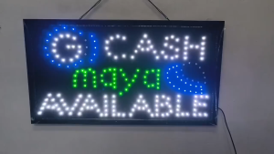 NEW LED SIGNAGE BOARD GCASH MAYA AVAILABLE ENERGY SAVING LED SIGNAGE LIGHT FOR SHOPS