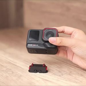 For Insta360 Ace Pro2 X5 Magnetic Quick Release Base Dual‑Interface Foldable 2‑Prong 1/4" Screw Transfer Mount Camera Accessory