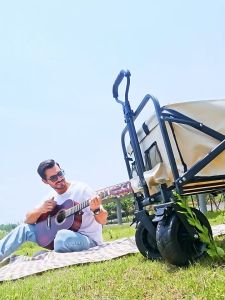 Outdoor Camper Car Cart Camp Car Camping Foldable Trolley Camping Trailer Portable Light Shopping cart Camper Car Cart野营车可折叠购物车