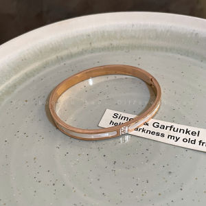 Titanium Steel Non-fading Zirconia Womens Bracelet Luxury Minimalist High-end Feeling Fashionable Jewelry Accessory