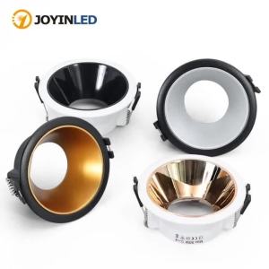 5/10Pcs Gold Black White Round Recessed LED Ceiling Spot Light Frame Durable Bulb Fixture Aluminum Alloy Downlight Holder