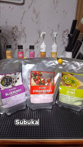 ALLEGRO GOURMET Fruit Ripple Sauce Mix – Blueberry/Kiwi/Strawberry Flavors – 1Kg Bag