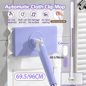 Large Hands-Free Cleaning Mop For window Floor 360°Rotation Dust Remover Automatic Paper Towel Mop Household Cleaning Tool