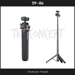 VRIG TP-06 Portable Selfie Stick Tripod Stand Aluminum Alloy 1/4" Cold Shoe Ballhead for Vlog Live Streaming