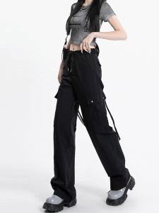 Quần Ống Rộng Cạp Cao Phong Cách Mỹ Cho Nữ Quần Dài Thường Ngày Cho Dáng Người Quả Lê Cỡ Lớn Quần Công Sở Rộng Rãi Thoải Mái