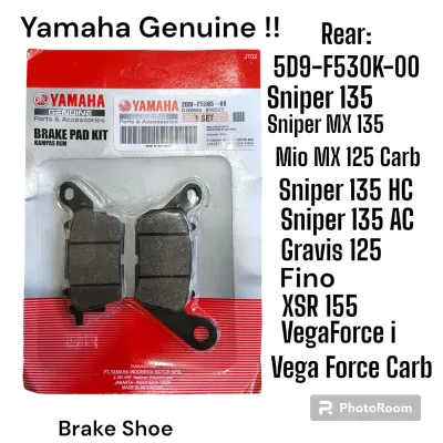 YAMAHA GENUINE Brake Shoe Mio (All) and Aerox 155 V1 V2 ABS/Non-Abs Genuine Brake Pad & Shoe