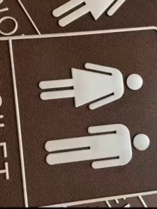 Plate Men & Women WC Symbol Bathroom Wall Sticker Woman Man Toilet Sign WC Home Hotel Washroom Door Signs