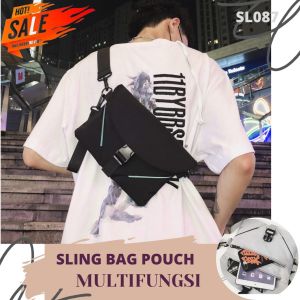TAS SELEMPANG PRIA WANITA KEREN DISTRO IMPORT SLEMPANG COWOK TERBARU 2022 KEKINIAN COWO MURAH ANTI AIR SLING BAG PREMIUM - SL087