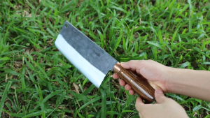 Dao chặt gà kiểu chặt vịt quay kiểu đầu vuông có lỗ treo dao nặng 600gr xuất khẩu Đức