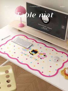 ZHIBAIJIA | Cute Dopamine Style Waterproof Desk Mat Large