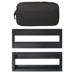 Small Guitar Effect Pedal Board Aluminum Alloy 14.96x5.71 Inch Guitar Pedal Board with Carrying Bag Effect Pedalboard