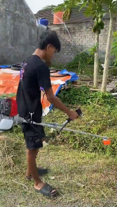 Brush Cutter REAIM 2/4 Tak - Mesin Potong Rumput Gendong untuk Kebun & Lahan Brush Cutter Kuat & Irit Hemat Bensin