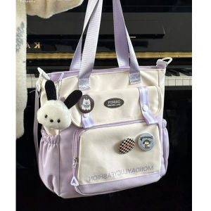 Túi Đeo Chéo Vải Canvas Dung Tích Lớn Phong Cách Hàn Quốc Túi Học Sinh Túi Học Sinh Phụ Nữ Túi Đựng Đồ Cho Học Sinh Cấp Trung