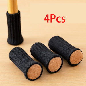 Elastic Knitted Chair Leg Floor Protectors Anti-Scratch Silent Table Furniture Feet Socks With Thick Felt Bottom