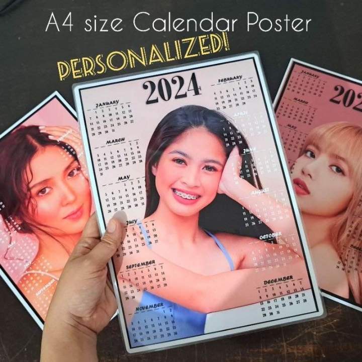 PERSONALIZED CALENDAR POSTER 2025 A4 size Photopaper or Laminated