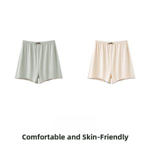 Miiow | Womens Ice Silk Safety Shorts No Roll Hem Seamless Summer Bottoming Shorts Can Be Worn Outside Polyester Spandex Blend