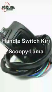 Handel Switch Kiri-Left Scoopy Karburator-Lama Handle-Hendle-Hendel-Holder Saklar Lampu Depan Dim-Sen-Klakson