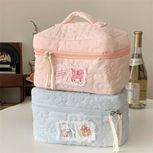 Cute Candy Colored Large Capacity Portable Makeup Bag for Women Travel Bath Storage Bag Cosmetic Organizer Handbag