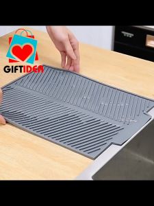 Giftidea silicone drain pad kitchen countertop non-slip high temperature resistant pot pad