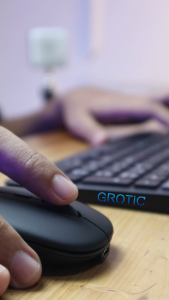 GROTIC Keyboard Mouse Wireless Bluetooth 2.4G Kompatibel Untuk PC Laptop Tablet Handphone