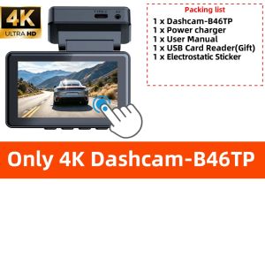 3in Recorder Mini 4K Dashcam GPS WlFl Front Optional 2.5K Rear 24H Parking Camera ADAS DashCam Sony Chip Dual Lens Night Vision