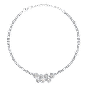 Elegant Fashionable Womens Necklace with Woven Buckle Design Alloy Plated Silver Gold Original Design Fresh out New 2024