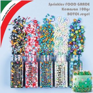 Trimit Gula FOOD GRADE Sprinkel kue imlek Gula Dekorasi Edible SPRINKLE Topping cupcake ultah natal