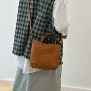 BeeGreen Women Genuine Leather Small Shoulder Bag Elegant Lightweight Handbag High Quality Soft Sling Bag with detachable inner bag