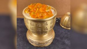 下单送金条 已開光 聚宝盆 百福缸 纯铜招财缸 精雕款 正品招财米缸 风水摆件 Feng Shui Pure Copper Bowl BRASS RICE TANK BAIFU TANK Home Decor