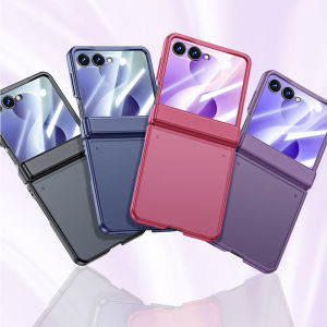 for Samsung Galaxy Z Flip 8 Case with Hinge ProtectionGlass Screen Protector Ultra-Thin Skin Feel Translucent Frosted Shockproof Cover for Galaxy Z Flip 8 Cover