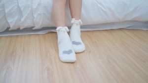 Cute Rabbit WarmSleeping Socks Stokin Pantang Maternity Stocking Confinement Socks WinterSocks Fluffy socks sarung kaki