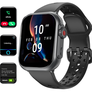 Viiray Smart Watch with 1000mAh Battery & 100-Day Long Battery Life 110+ Sports Modes Heart Rate & Sleep Monitor for Men Women