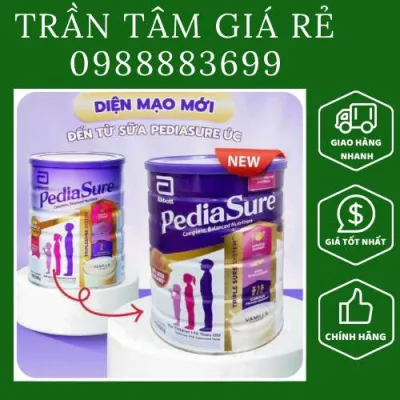 Sữa Pedia Sure Hương Vani Mẫu Mới Nhất 850g