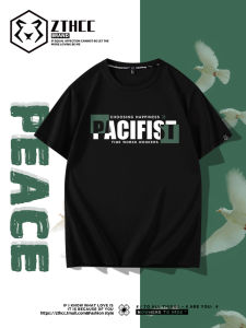 Pure Cotton Short Sleeve T-Shirt 2025 New Mens Casual Summer Sportswear American Trendy Brand Letter Teens Half Sleeve Top