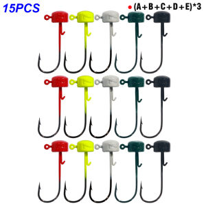 Bộ Đầu Jig Nấm Ned Rig 2.8g/3.5g/4.6g/7g Móc Câu Thép Carbon Cao Cấp Có Ngạnh Dành Cho Mồi Mềm Phụ Kiện Câu Cá 5-20 Cái