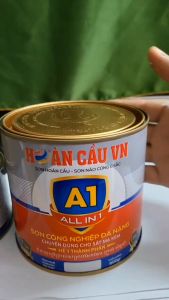 Sơn sắt mạ kẽm 1 thành phần Hoàn Cầu VN sơn phủ chống tróc trực tiếp lên thép không sơn lót (400g)