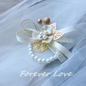 ดอกไม้ข้อมือสำหรับเพื่อนเจ้าสาวดอกไม้ข้อมือสำหรับเจ้าสาวและน้องสาวกำไลข้อมือสำหรับงานแต่งงานสไตล์เกาหลีแนวโมริเข็มกลัดติดหน้าอกเพื่อนเจ้าบ่าวและเจ้าบ่าวสำหรับคุณพ่อ