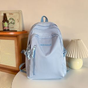 High Capacity Simple SchoolbagFor Teenage GirlsJunior And High School StudentsSweet College StyleDurable Material Waterproof