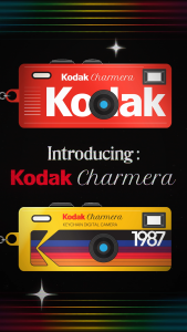 Kodak Charmera Keychain Digital Camera – Retro Mini Vintage Style 1080p Video Built-in Flash USB-C Rechargeable Compact & Portable
