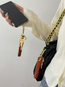 2024 New Arrival UIM Series Fancy Hand-Woven Leather Bag Package Pendant Exquisite Car Keychain Lanyard Accessories