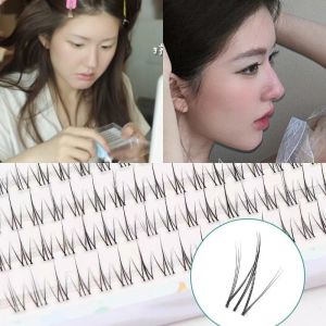 Natural Looking Airy Thin Stem Eyelashes Mothers Version Extended Tip Fake Eyelashes for Makeup Storage Box Family Organizer