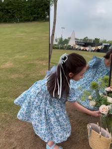 [PRINCESS KESLI] 2-11 Tahun Gaun anak perempuan 2025 gaya baru bayi perempuan gaun musim panas rok bunga tipis anak-anak musim panas rok selutut penjualan laris