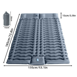 Double Camping Inflatable Mattress Lightweight Portable 2-Person Air Bed Comfort Air Mattress For Outdoor Tent Travel
