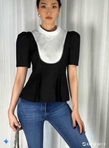 áo kiểu nữ thiết kế thanh lịch sang trọng Vt77a- 0125