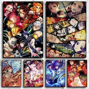 Canvas Painting Posters and Prints Wall Art Japan Classic Hot Anime Demon Slayer Poster Aesthetics Manga Kawaii Art Room Decor