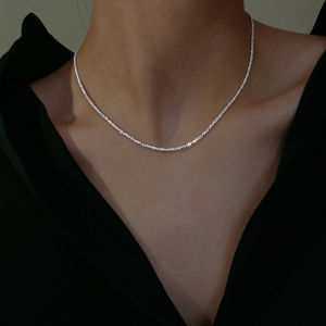 New Original stackable Design Silver Italian clavicle chain neck chain For Women