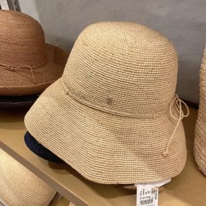 หมวกทรงหมึกจับปลา Helen Raffia หมวกกันแดดแบบพับได้สำหรับผู้หญิง หมวกทรงปากกลมสำหรับการเดินทางในช่วงฤดูร้อน