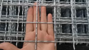 ตะแกรงสานลวดหยัก ตะแกรงตัวหนอน ลวดชุบกัลวาไนซ์ ชุบร้อนกันสนิม ตา 1.5 ลวดหนา 3 มิล ตะแกรงทำกรง ตาข่ายสาน