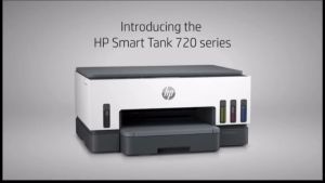 Máy in phun màu đa năng HP Smart Tank 720 All-in-One 6UU46A khổ A4/ kết nối wifi + Tặng kèm bộ mực